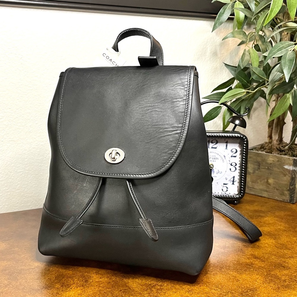 NEW COACH VINTAGE LARGE DAYPACK, BLACK No. 09791
